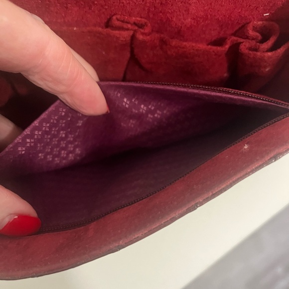 Vintage Burgundy Leather Shoulder Bag - Picture 6 of 11